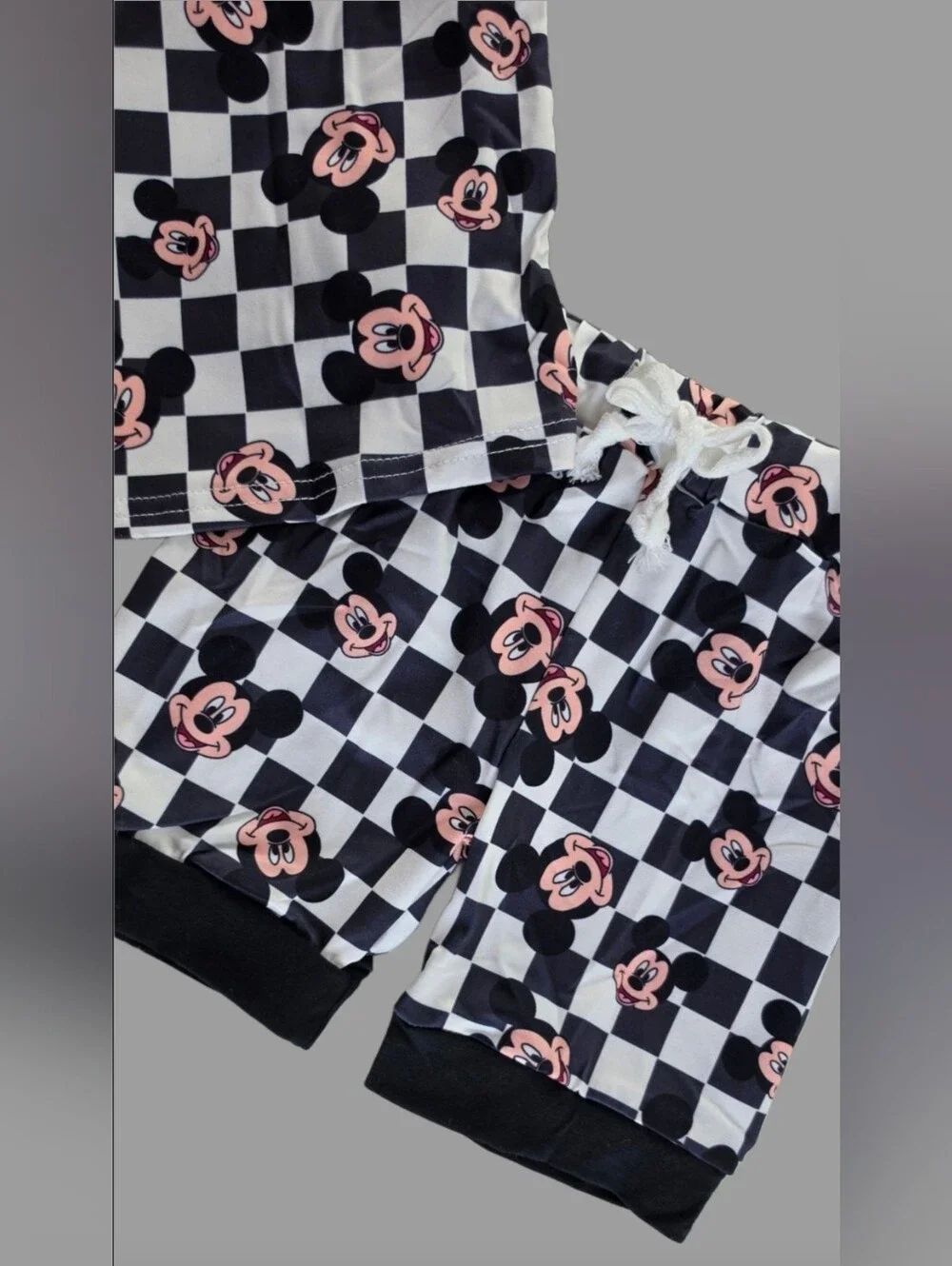 Mickey Mouse Checkered Boys Short Set